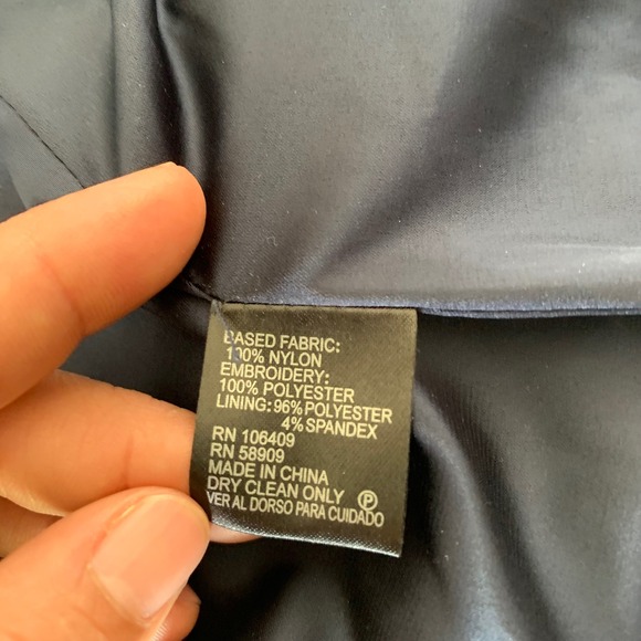 Antonio Melani blue navy sequin floral embellished‎ dress size 8 wedding guest - Picture 9 of 10